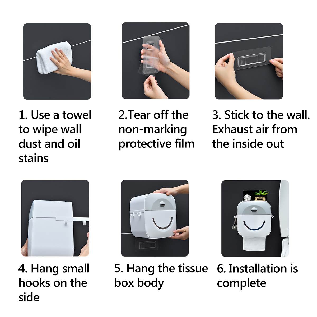 Portable Toilet Paper Holders Waterproof Single/Double Layer Wall Mounted Storage Box Paper Holder For Bathroom And Toilet