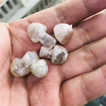 Lovely natural Crystal Mushroom Agate Crystal Polishing Mushroom Meditation Reiki healing natural quartz crystal 5pcs