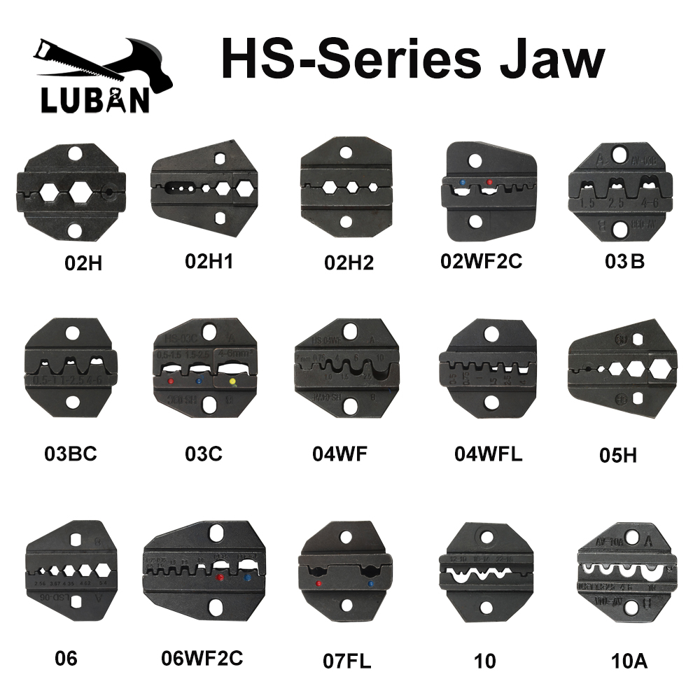 HS-03B HS-16WF HS-40J HS-101 Crimp Pliers Jaws Terminals Crimp Tools Kits A seriel dies jaws