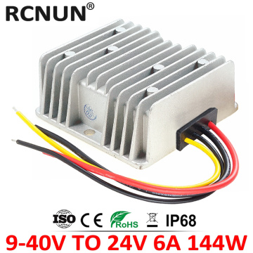 Top-quality 9-40V to 24V 6A DC DC Automatic Step Up Down Converter 24V to 24V Voltage Stabilizer Boost Buck Module for Cars CE