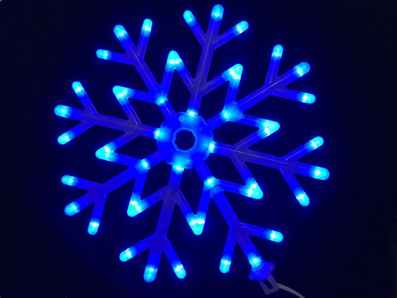 40led Snowflakes LED fairy String Light snow flake rope light motif Christmas Xmas tree Lights Bracket decoration 220V-BLUE