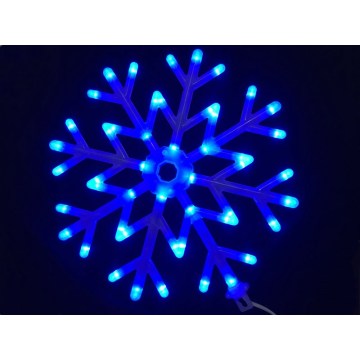 40led Snowflakes LED fairy String Light snow flake rope light motif Christmas Xmas tree Lights Bracket decoration 220V-BLUE