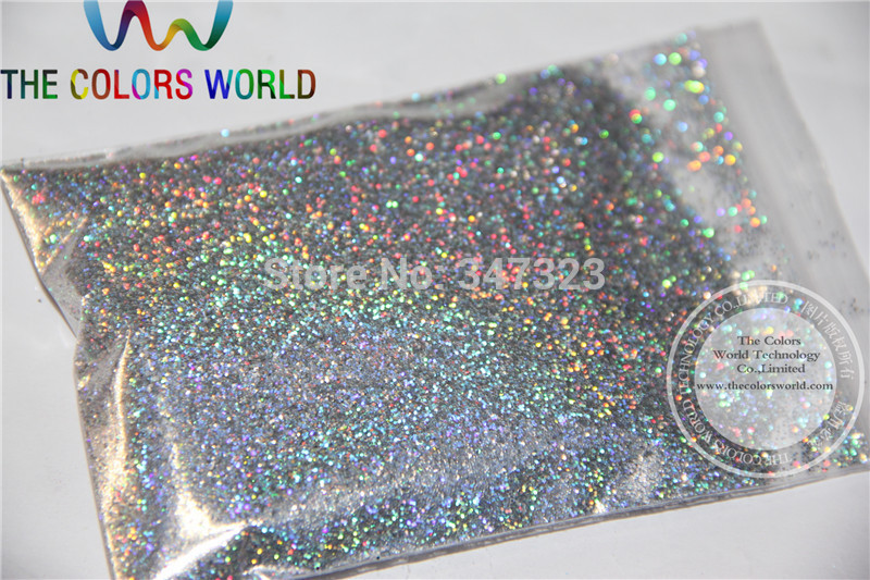 0.4MM Laser Diamond Silver Color holographic Glitter for nail gel nail polish or Other art Decoration