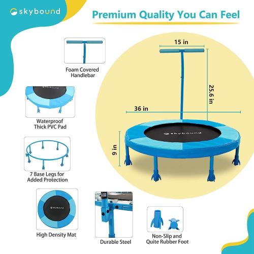 Best 36 Inch Mini Trampoline for Kids-Blue Manufacturer 36 Inch Mini Trampoline for Kids-Blue from China