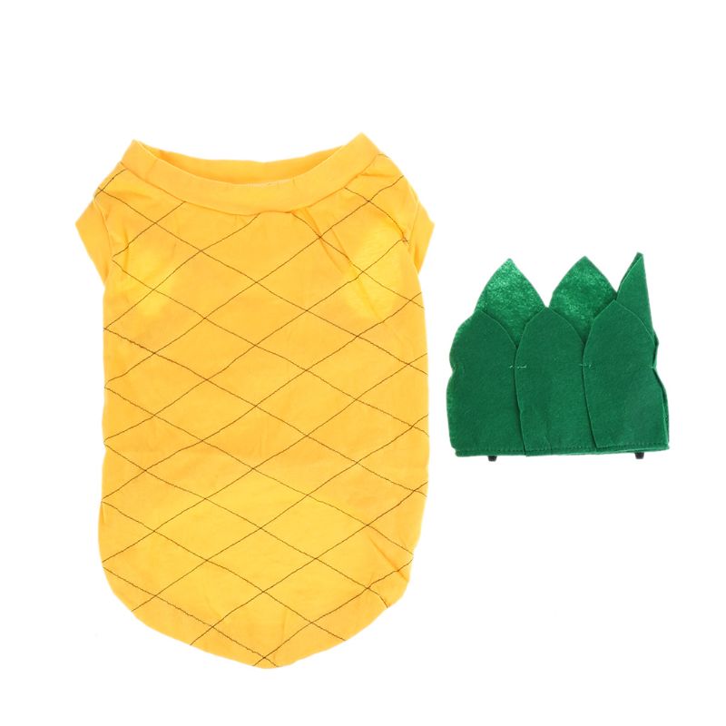 Dog Christmas Costume Fresh Pineapple Shape Pet Puppy Outfit Hat Festival Decor