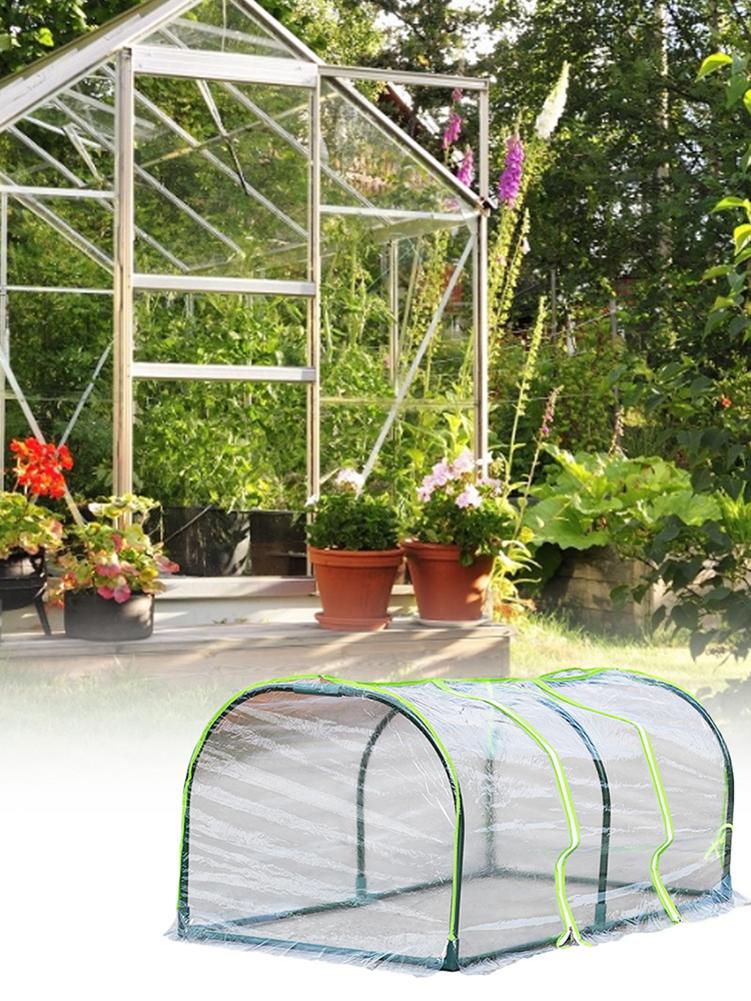 Mini Transparent Cover Multi-meat Shed Greenhouse Flower Stand Flower House Insulation Shed Rain Awning PVC Garden Warm Room