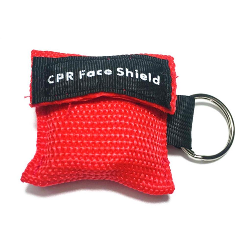 1PCS New Resuscitator Mask Keychain Emergency Face Shield First Aid CPR Mask For Health Care Tools Face Shield 8 Colors