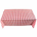 Red Plaid Disposable Plastic Table Covers Banquet Outdoor Picnic Party Tablecloths