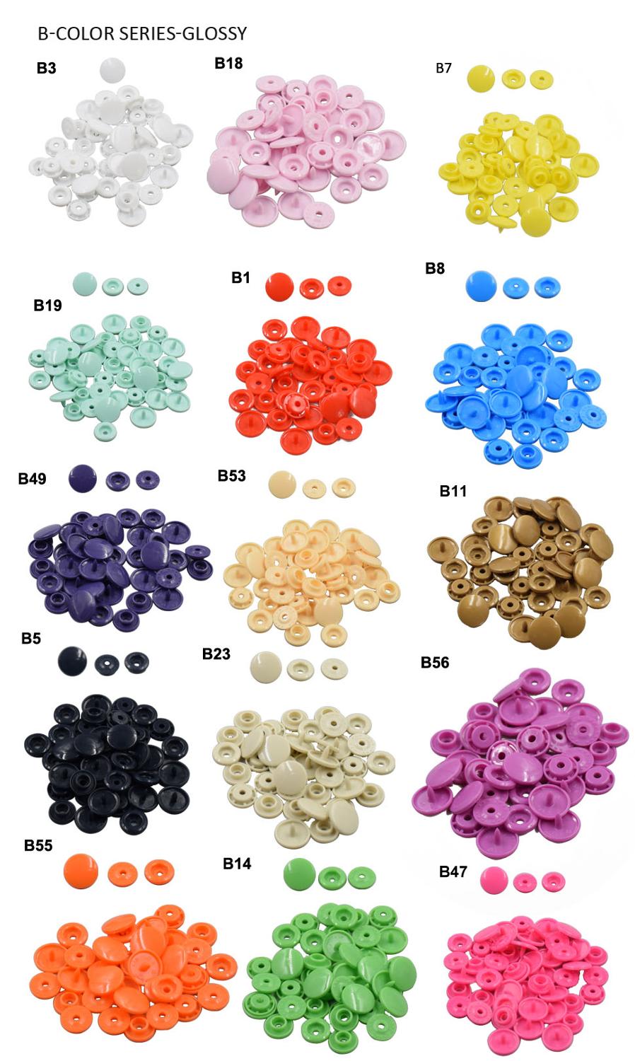 Plastic Snap Button T5 12mm 50/100Sets KAM Sew On Plastic Snap Fasteners For Baby Clothes Matte Size 20 Round Macaron Color NEW