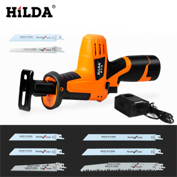 HILDA cordless Reciprocating Saw Electric Saw Wood/ Metal Saws With Sharp Blade Woodworking Cutter