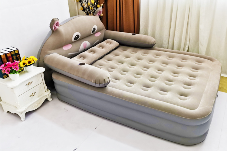 Manufacturers sell cute animals Flocked Air Bed Mattress