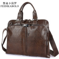 BOLO Business Briefcase Leather Men Bag Computer Laptop Handbag Man Shoulder Bag Messenger Bags Men's Travel Bags Black Brown