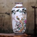 Traditional Chinese Jingdezhen Vintage Tabletop Flower Vase Flower Arrangement Decoration White Ceramic Porcelain Vase Crafts