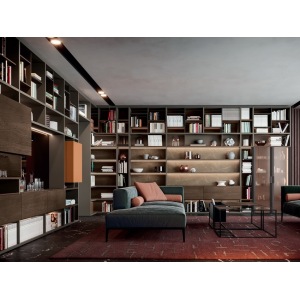 Modern Arched Bookshelf with Open Shelves