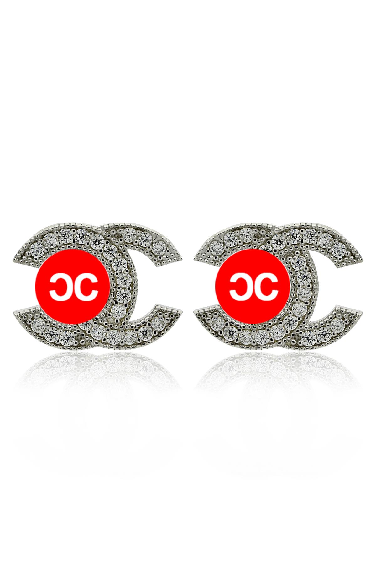 925 Silver Fashion Double C Stud Earring for Women Luxury High Quality Creative Design Fine Jewelry