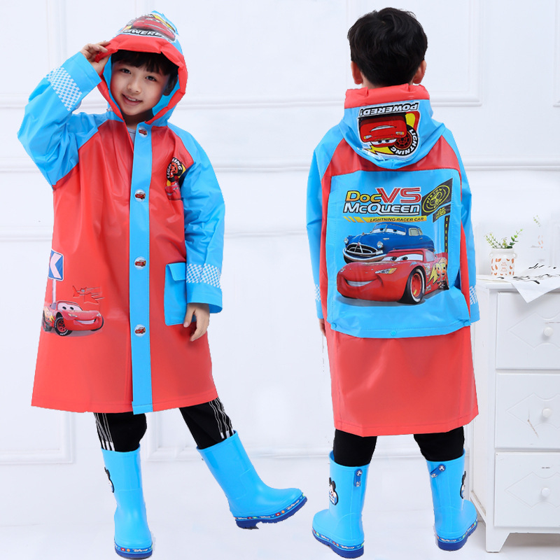 Disney Raincoat for Children Cartoon Frozen minnie mickey Kids Girls Rainproof Poncho Boys Rainwear Rainsuit school