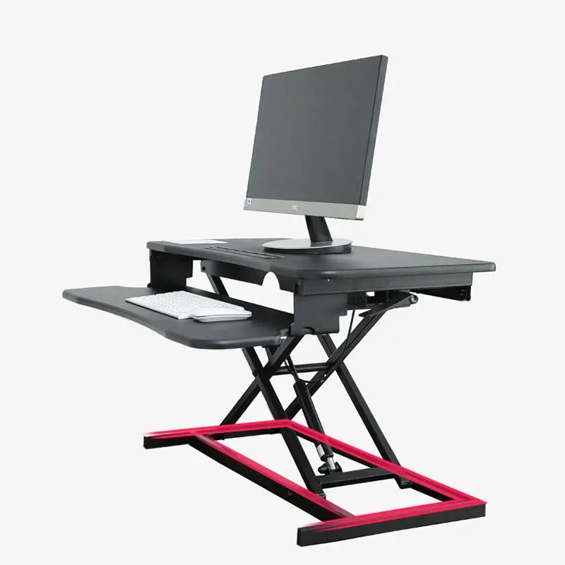 Height Adjustable Standing Desk Sit to Stand Gas Spring Riser Converter Laptop Desk Tabletop Workstation fits Dual Monitor