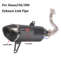 For Yamaha Xmax250 Xmax300 Full exhaust System Motorcycle Escape Modified With stainless steel Front Mid Link Pipe Slip on
