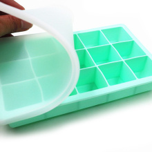 2020 New 15 Grid Food Grade Silicone Ice Tray Home With Lid DIY Ice Cube Mold Square Shape Ice Cream Maker Mold