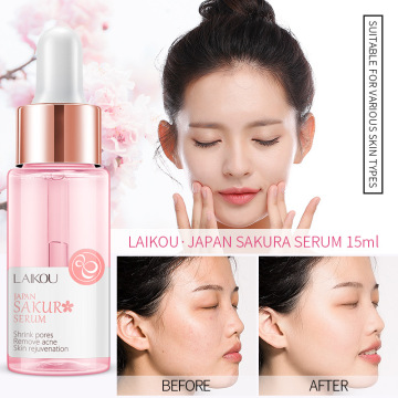 15ml Whitening Sakura Face Serum Moisturizing Nourishing Anti Wrinkle Face Serum Face Fine Lines Acne Treatment Skin Care TSLM2