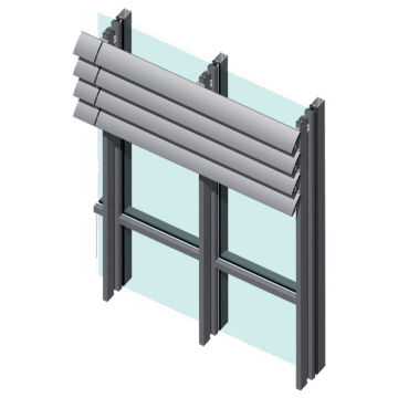 Solar shading curtain wall glass