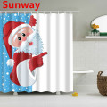 Christmas Themed Shower Curtain