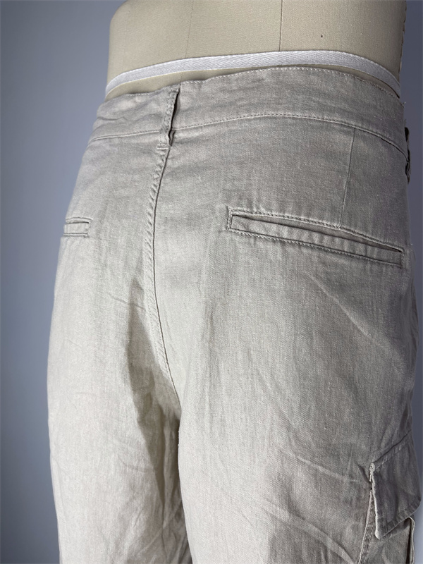 Men S Linen Solid Color Beach Pants