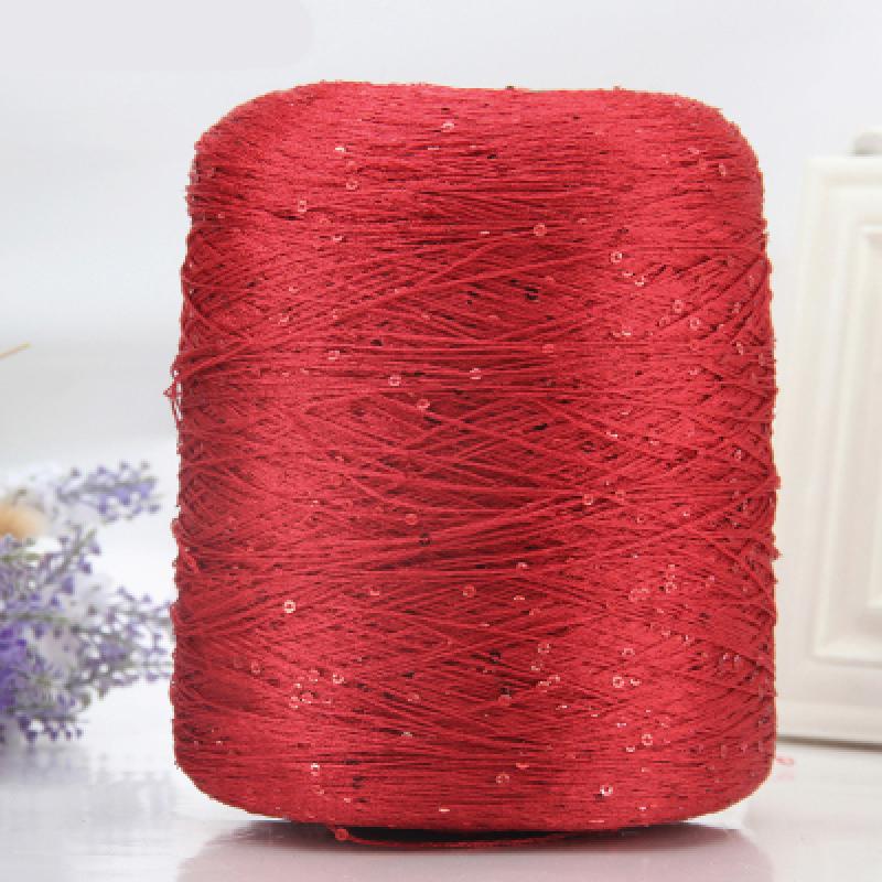 skein cashmere crochet yarn for knitting knit thread 500G natural silk colorful unique sequins knitting yarn