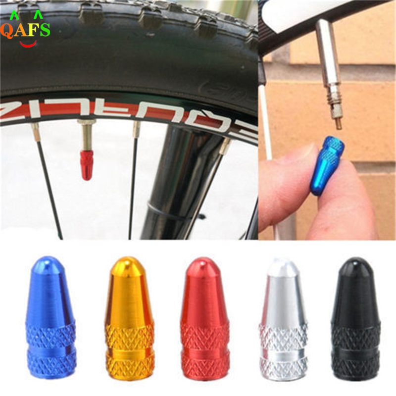 5PCS/Lot Aluminum material bicycle Presta Wheel Rim Tyre Stem Air Valve Caps Dust Cover Useful