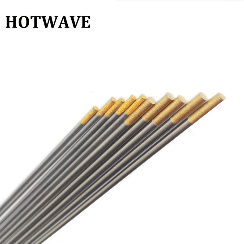 10pcs WL15 Ground Finish Golden Tips Tig Welding Rods Tungsten Electrodes