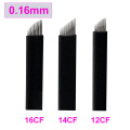 50/100pcs Microblading lamina blade Black Nano 0.16mm 9 12 14 16 18 21 Pin/U Permanent Makeup Eyebrow flex Tattoo Needles Blade