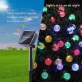 50 LEDs 10m Crystal Ball Solar Light Outdoor IP65 Waterproof String Fairy Lamps Solar Garden Garlands Christmas Decoration