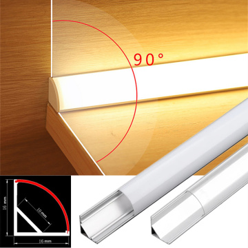 2-30pcs/lot 0.5m/pcs V-Type Corner Aluminum Profile For 5050 3528 Milky/Transparent Cover LED Channel Cabinet Bar Strip Lights