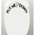 Decal Bathroom Toilet Seat Sign Reminder Quote Word Lettering Art Vinyl Sticker Decal Home Decor Words