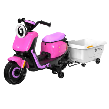 Licensed NIU electric scooter for kids with tralier