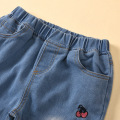 Fashion Girls Jeans Long Pants Kids Trousers Strawberry Embroideried Kids Pants Clothes