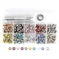 300pcs 6mm Colored Eyelets with Washers & Tool Kit for Leather Craft Garments Shoes Decor Repairing Grommet 10 colors mixed