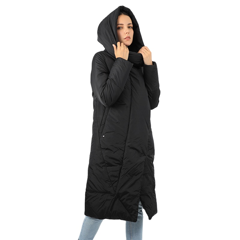 Winter Women Long Down Jacket Parka Female Cotton hooded Coat Puffer Quilted Thick Warm Clothes Large Size Windproof 18-253