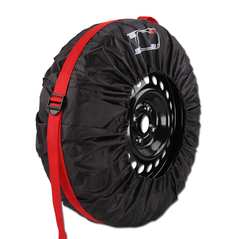 1pc/4Pcs Spare Tire Cover Case Polyester Winter and Summer Car Tire Storage Bags Auto Tyre Accessories Vehicle Wheel Protector