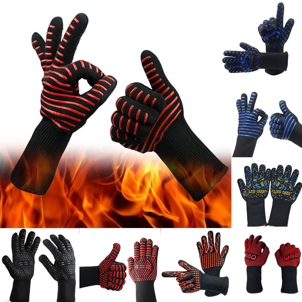 Sagace Gloves Bbq Grilling Cooking Gloves Extreme Heat Resistant Oven Welding Gloves Safety Protective Wear-resisting Gloves