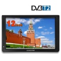 Portable 12 Inch Tft Led 1080P Hd Pvr H.265 Dvbt2 Digital Analog Tv Car Television Support Usb Tf Card Reader Us Plug