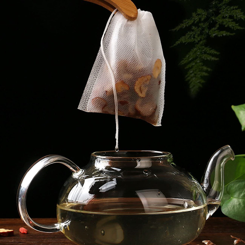 100 Pcs Disposable Tea Bags Filter Bags for Tea Infuser with Coffee filter bag Food Grade Non-woven Fabric Spice Filters Teabags