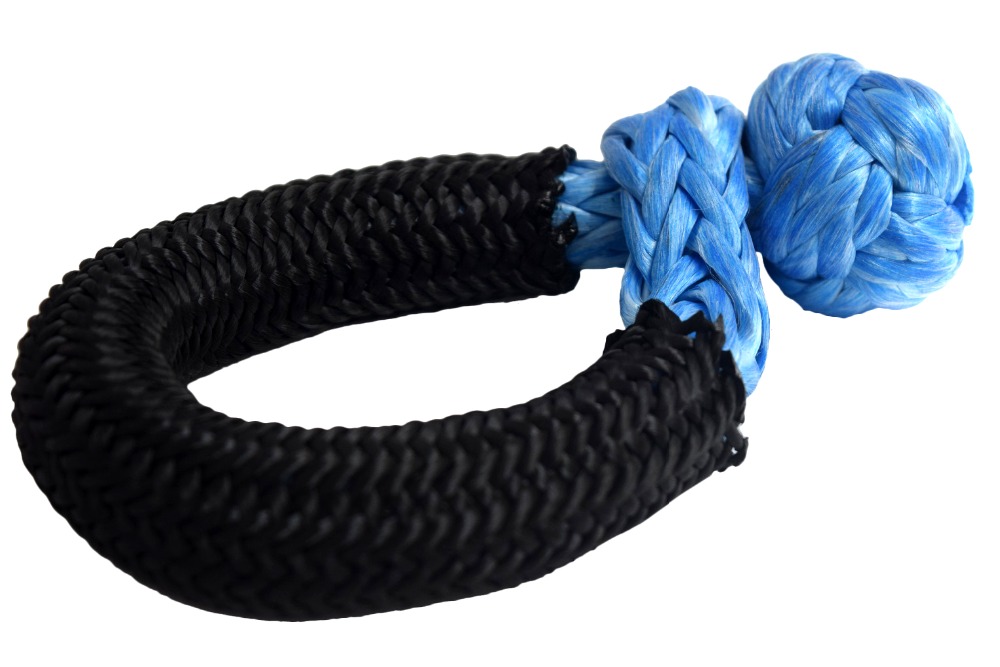 Blue 7/16"*2.75inch ATV Winch Shackle,11mm*70mm UHMWPE Shackle,Soft Shackles made by Synthetic Winch Rope