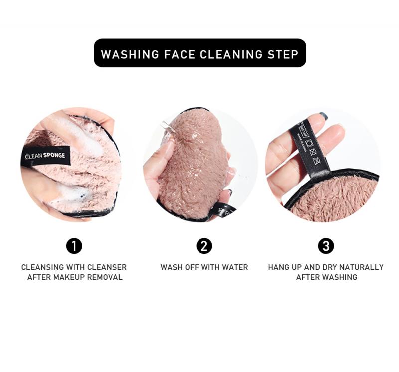 Magical Double Sided Fiber Remover Makeup Puff Makeup Wash Facial Cosmetic Tool Women Lazy Face Cleansing Remover Towel