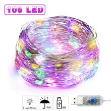 1m-10m USB LED Festoon String Light New Year's Street Garlands Outdoor Christmas Fairy Lights for Bedroom Window Wall Decoration