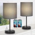 Bedside Table Lamps with 2 USB Charging Ports