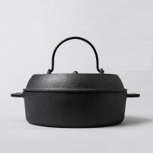 High quality 27CM Flat bottom cast iron Thermal Cooker old fashioned manual no coating Baked sweet potato pot
