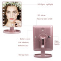 Makeup Mirror Professional LED Touch Screen Cosmetic Mirror 22 Light Table Desktop Makeup 1X/2X/3X/10X Magnifying Mirrors