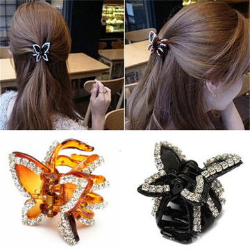 Women's Hair Accessories fashion Mini Butterfly Headband hairpin Rhinestone hairpins Retro Crab claw clip