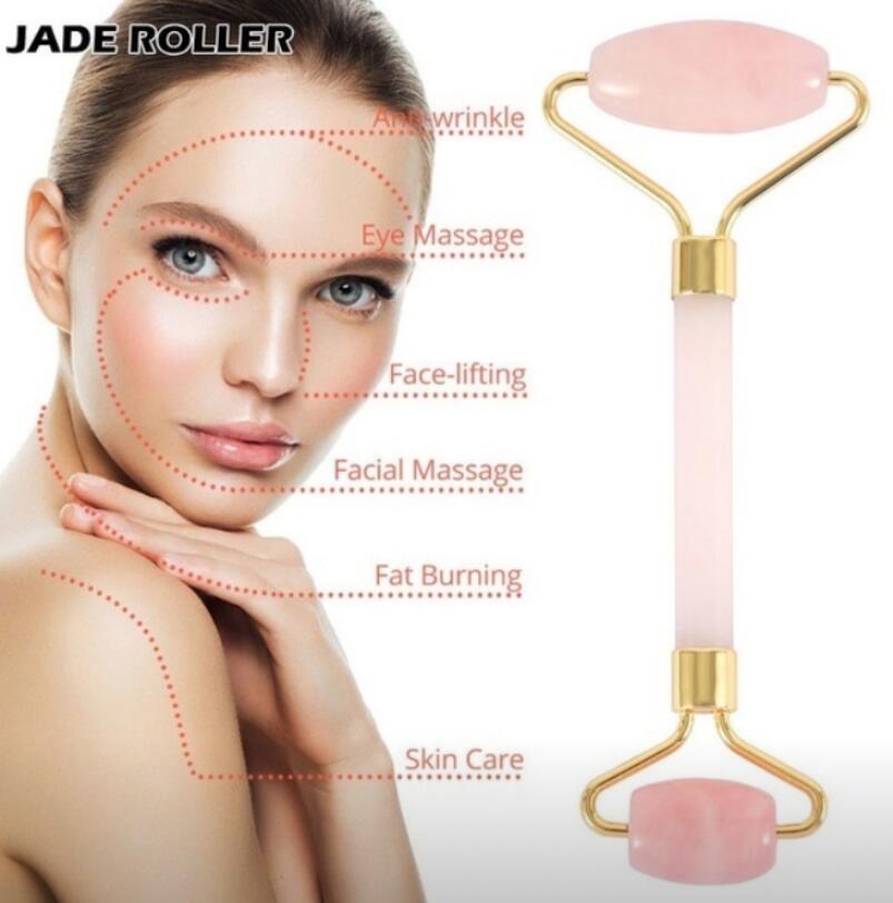 Slimming Face Massager Jade Roller Quartz Skin Care Tools Facial Massage Roller Eye Face Neck Thin Wrinkle Removal Face Lift